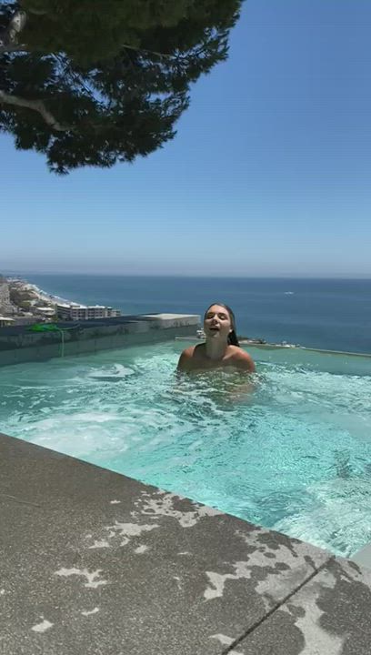 Beautiful pool reveal : video clip