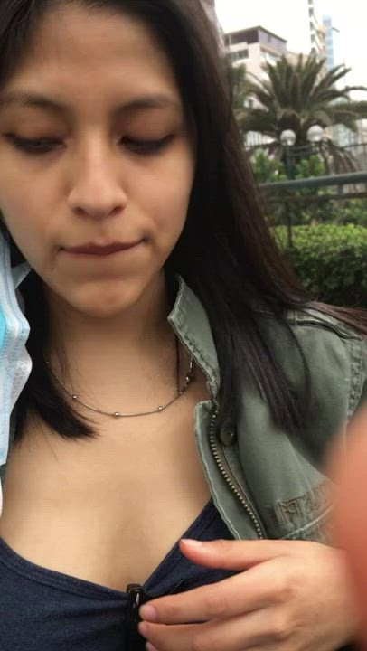 Touch my boobs in the street if you want… : video clip