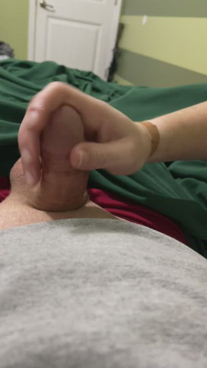 Love feeling the warmth of it running over my hand🍆💦💦 : video clip