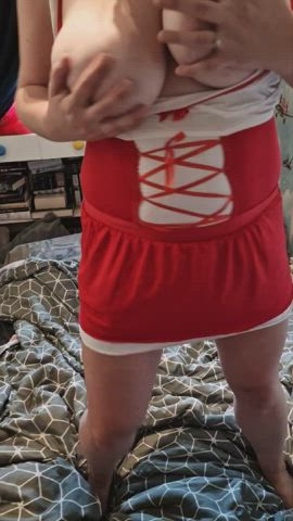 Teasing You with my boobs for this Halloween : video clip