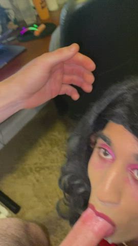 Make me gag and slap your dick on my face : video clip