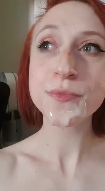 good girls swallow but angels eat cum, even when no one is around. : video clip