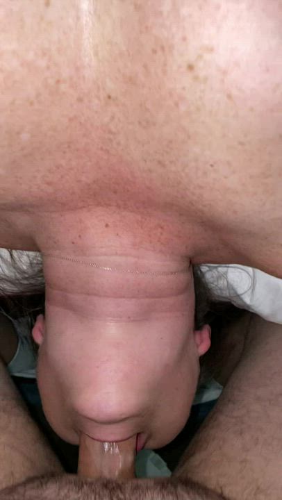 Practice makes perfect. Keep letting him fuck your throat ladies. It will get better and make sure you continue after he cums. Who agrees? : video clip