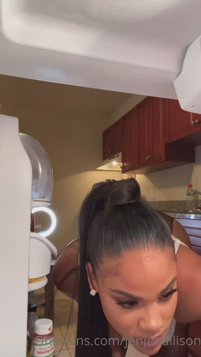 Stepson fucks stepmom while looking for something to eat : video clip