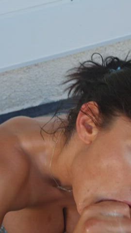 Cumshot on tities : video clip