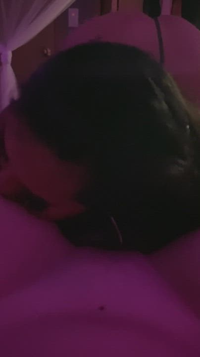 Thick ebony lesbian eats white pussy 💦 : video clip