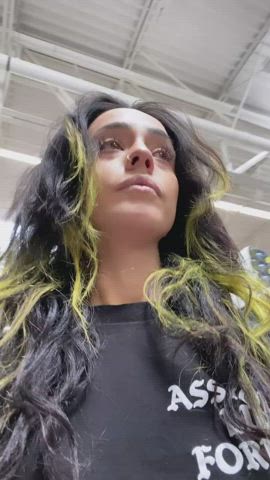 Secretly flashing while shoppers having no clue is such a turn on to me ;) [gif] : video clip