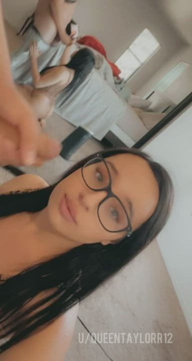 My best friend was having a bad day so i let him cum in my face 😊 : video clip