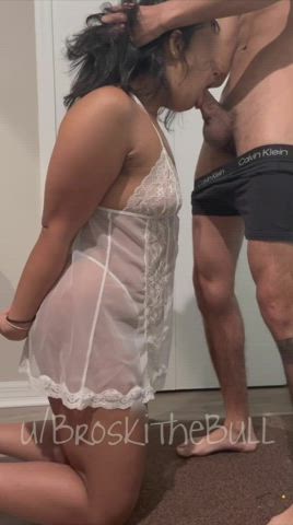 Bengali hotwife lets me fuck her face while her husband records : video clip