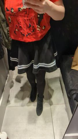 Would you take a peek at me in a fitting room? 🤭 : video clip