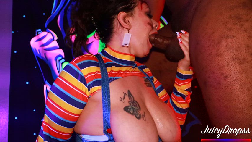 Deepthroat special🎃😈❤️ : video clip