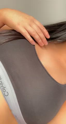 I hope my tits make your day better...🙈 : video clip