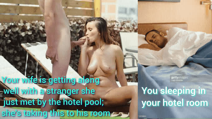 Your wife made some new friends while you're asleep in the hotel room 😴😈 : video clip