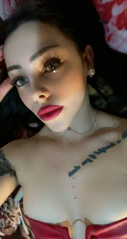 Me and my red top. Do you like my tits with that bra : video clip