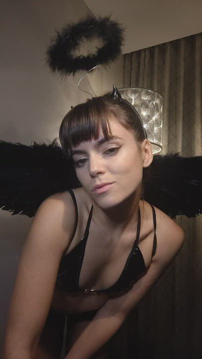 I miss feeling this naughty in my angel set! 😈 : video clip