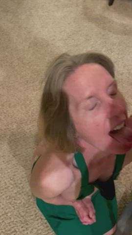 Mature Barista getting cream on her coffee break : video clip