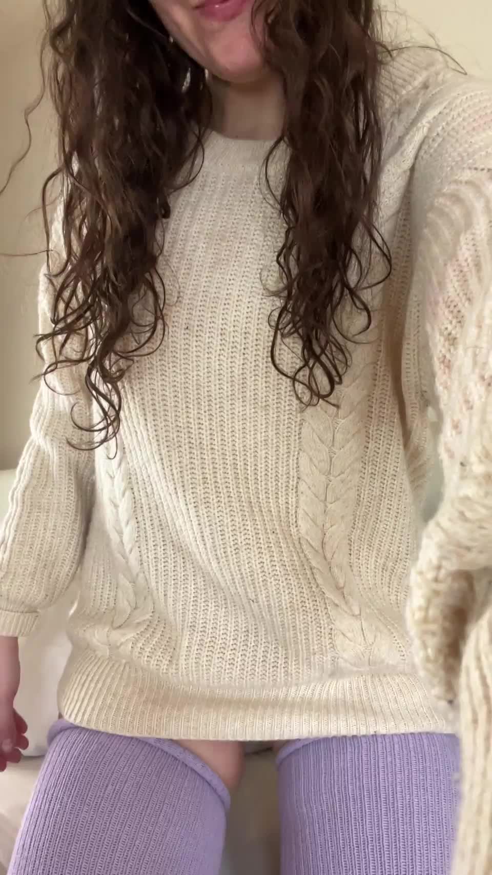 do you like what’s under my sweater? 😇 : video clip