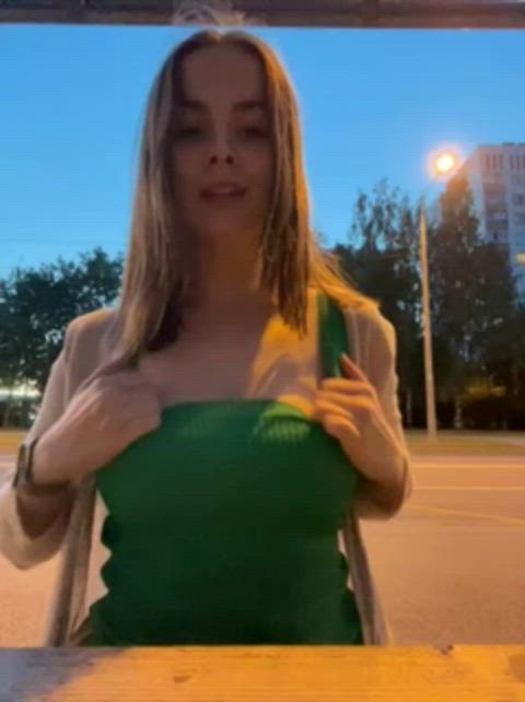 Gooning around on busy street : video clip