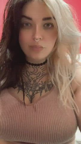 Would somebody sneak into my work bathroom with me and play with my boobs? : video clip