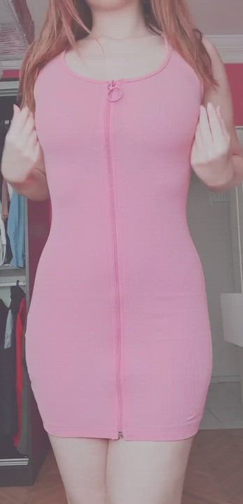Unzip my dress and cum inside me on our first date? : video clip