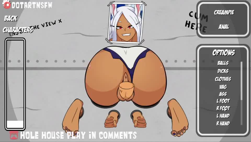Mirko Thicc Ass Gets Stuck And Creamed (DotArtNSFW) [My Hero Academia] : video clip