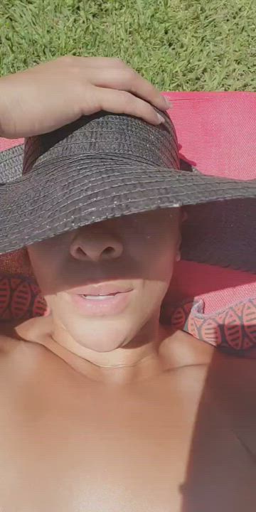 Just doing a little tanning on this Fri-YAY⛱😘 : video clip
