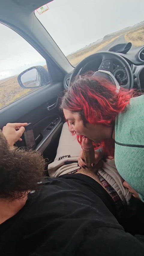 Good way to relieve stress while driving in iceland : video clip