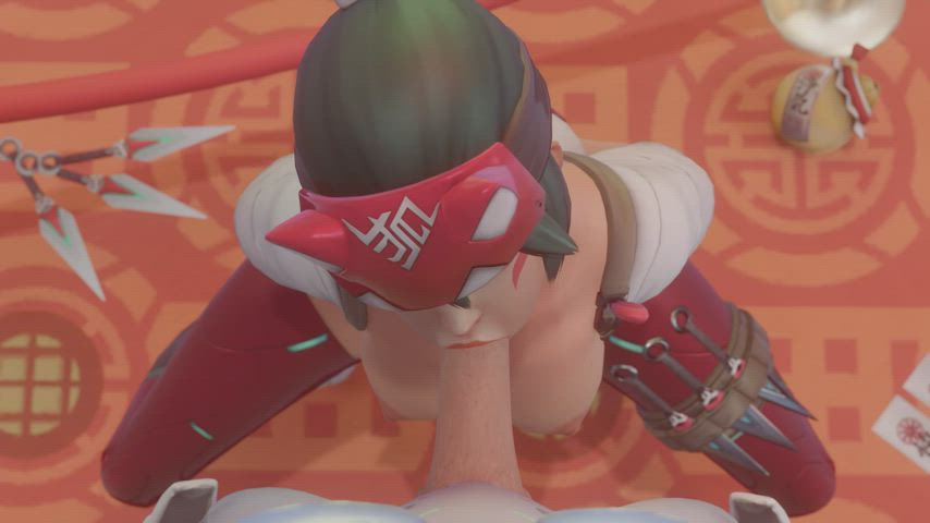 Kiriko sucking dick (Bewyx) [Overwatch] : video clip
