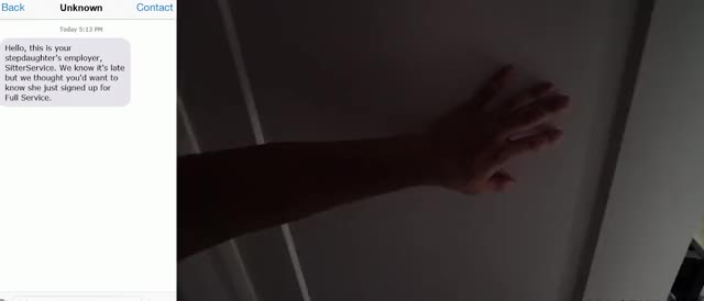 Lucie's stepdad is in for a treat once he finds out what Full Service means (part 1 of 2) : video clip