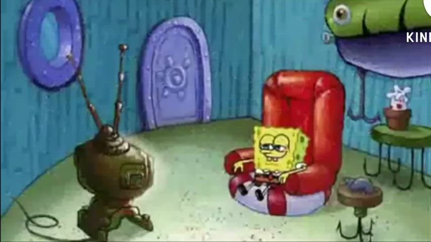 SpongeBob caught in 4k : video clip