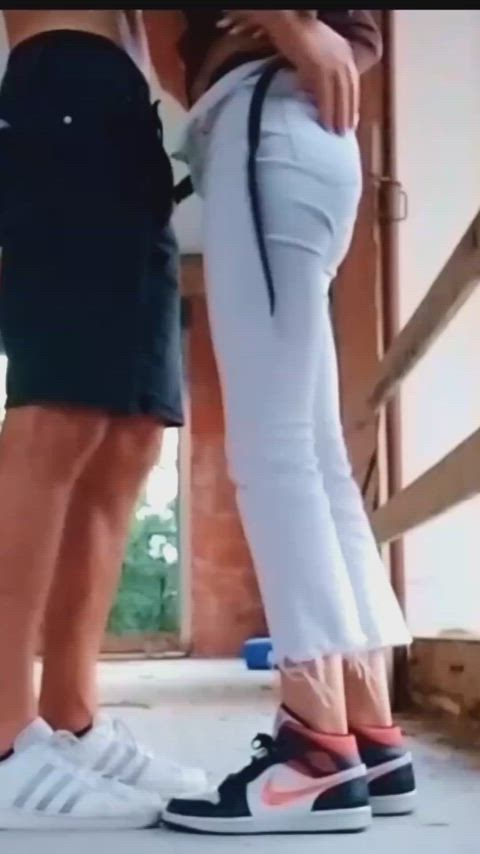 HARD TEASING UP in an ABANDONED HOUSE : video clip