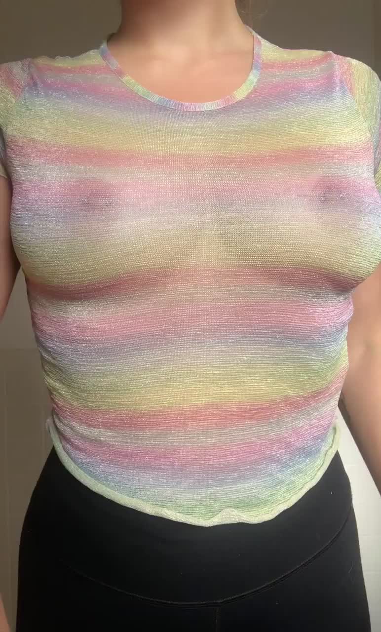 a rainbow titty drop to brighten your day ☀️🌈 : video clip