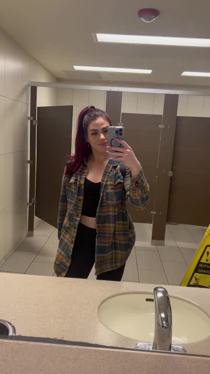 I went in the unisex bathroom in hopes someone would walk in [GIF] : video clip