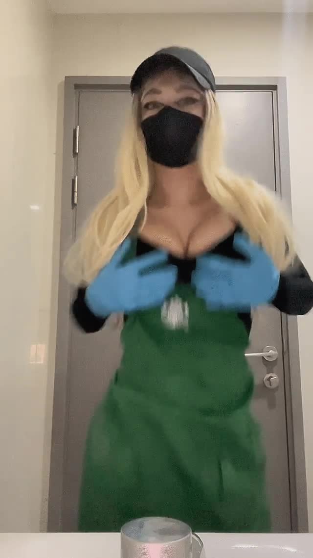 Whether you asked for some retail worker boob bouncing today I’m giving it to you anyway : video clip
