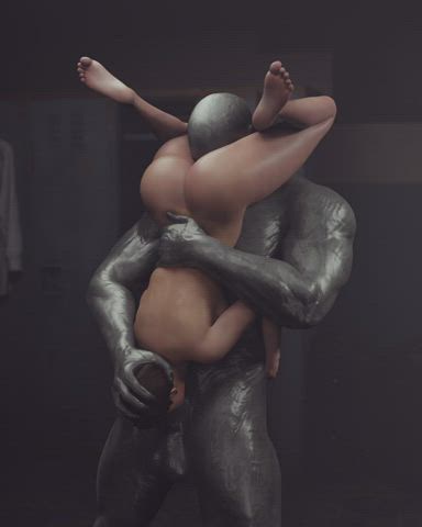 Moira Burton getting her throat swabbed by Mr.X [Resident Evil] (avstral) : video clip