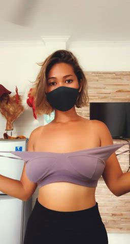 What's the point of having big boobs and not showing them? :P : video clip