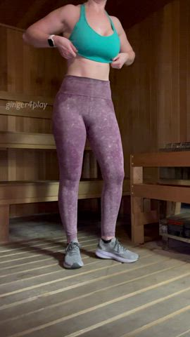 Hot times in the sauna call for a drop : video clip