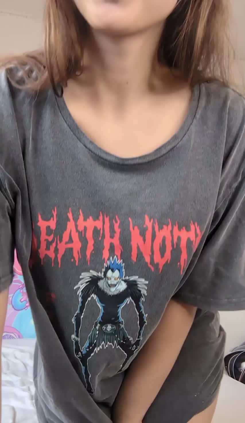 Wanna see what's hiding under my oversized tee? : video clip