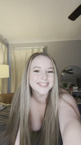 Can I have your cock in between my pale boobs when your wife is at work : video clip