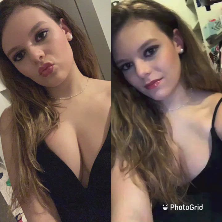 Since you guys liked her so much, here’s a face reveal/uncensored video of my 18 year old gf getting spitroasted : video clip