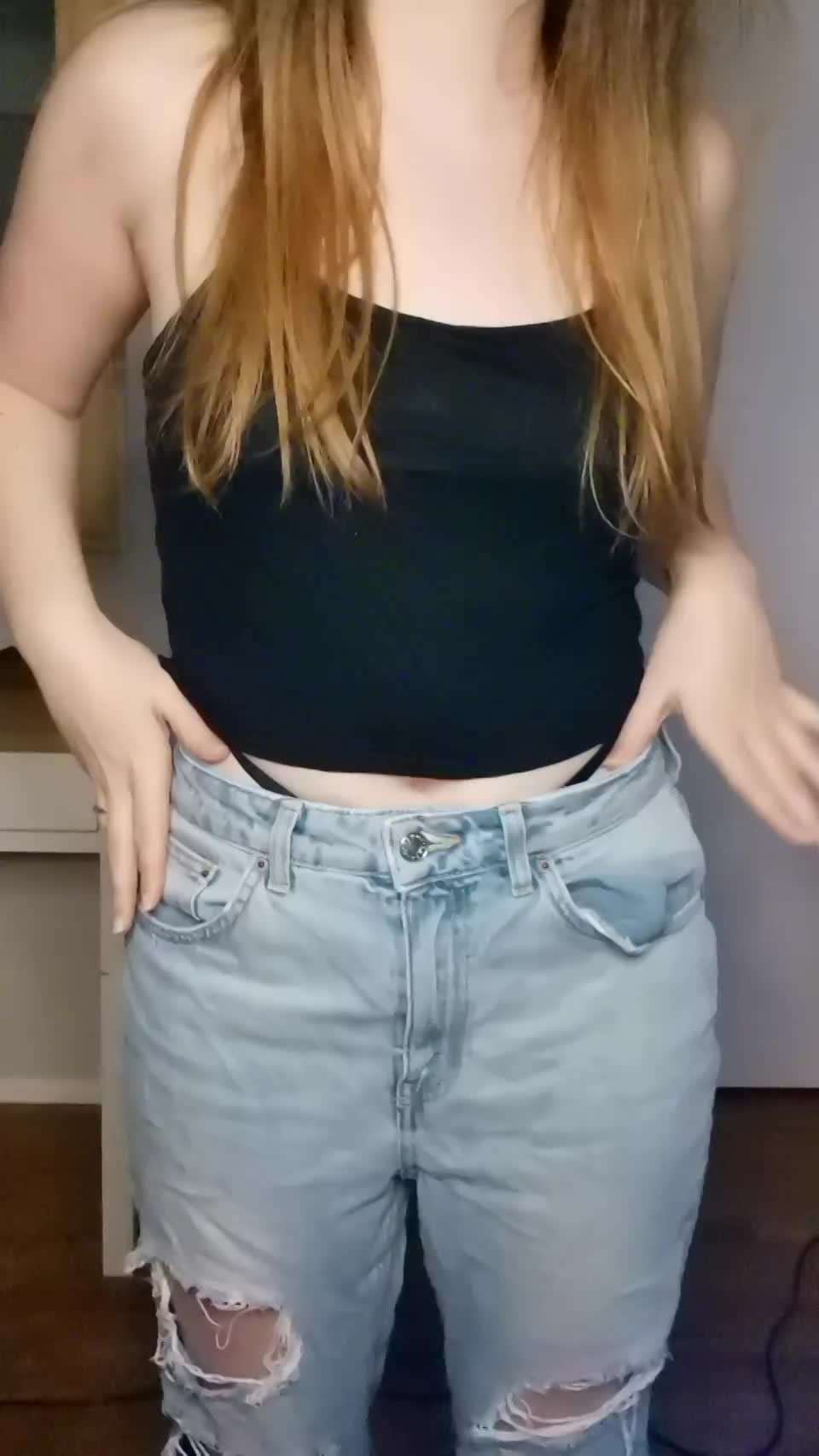 Do you like it when i show off my pale tits to you? : video clip