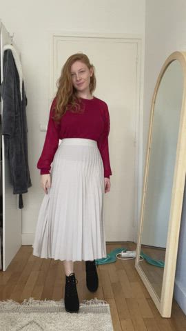 Your pale girlfriend getting ready for your date : video clip