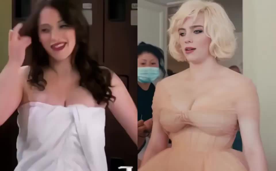 Big natural tits battle: Kat Dennings vs Billie Eilish : video clip