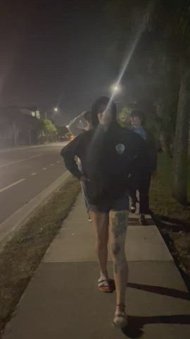 Walking to my favorite taco shop, what would you do if you drove by and saw me? : video clip