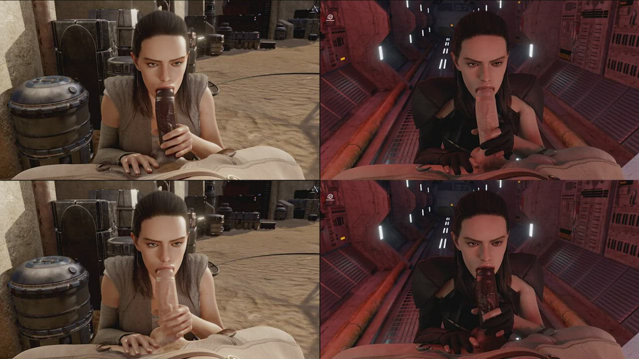 Rey sucking cock [Credits: pewposterous] : video clip