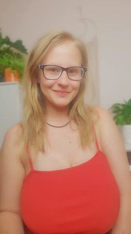 Well I have big glasses, because they fit me with big boobs. Heh : video clip