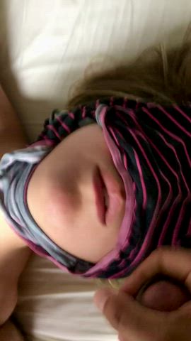 Cum on face, panties and in mouth - all at once! [OC] : video clip