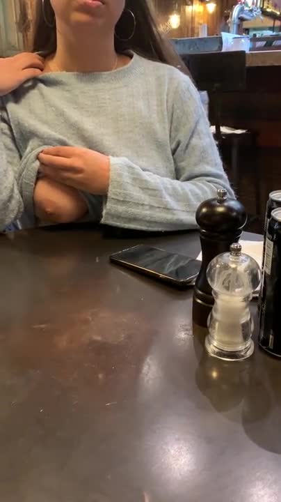 I was so shy to flash my boobies this time [gif] : video clip