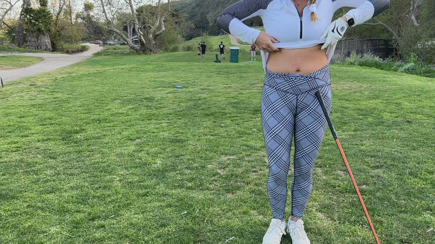 Having some fun on the golf course. [gif]