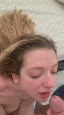 I feel like a good girl when I get cum on my face : video clip